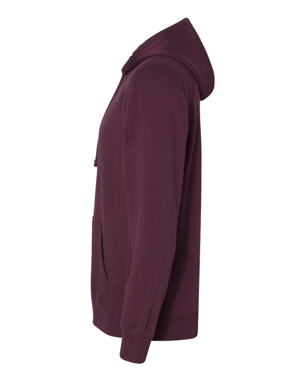 Left View of Maroon Special Blend Raglan Hooded Sweatshirt - PRM33SBP