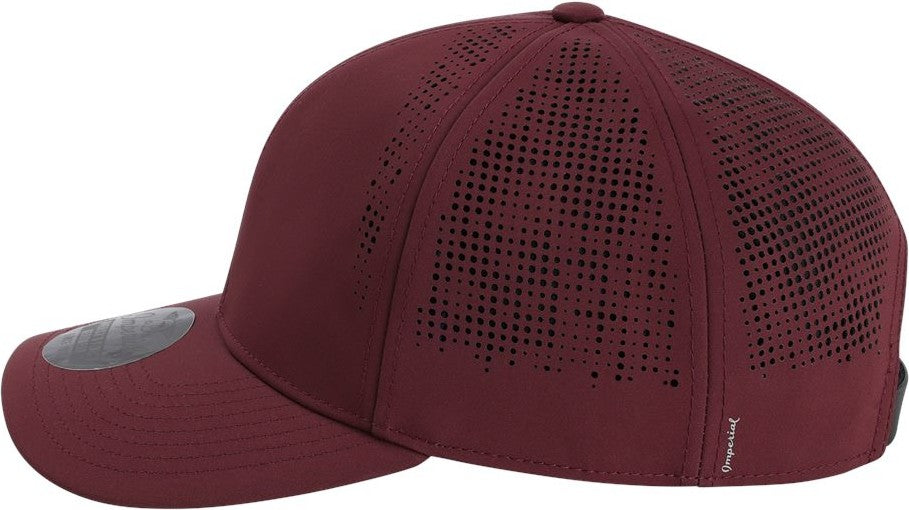 Left View of Maroon The Alpha Cap - S1502