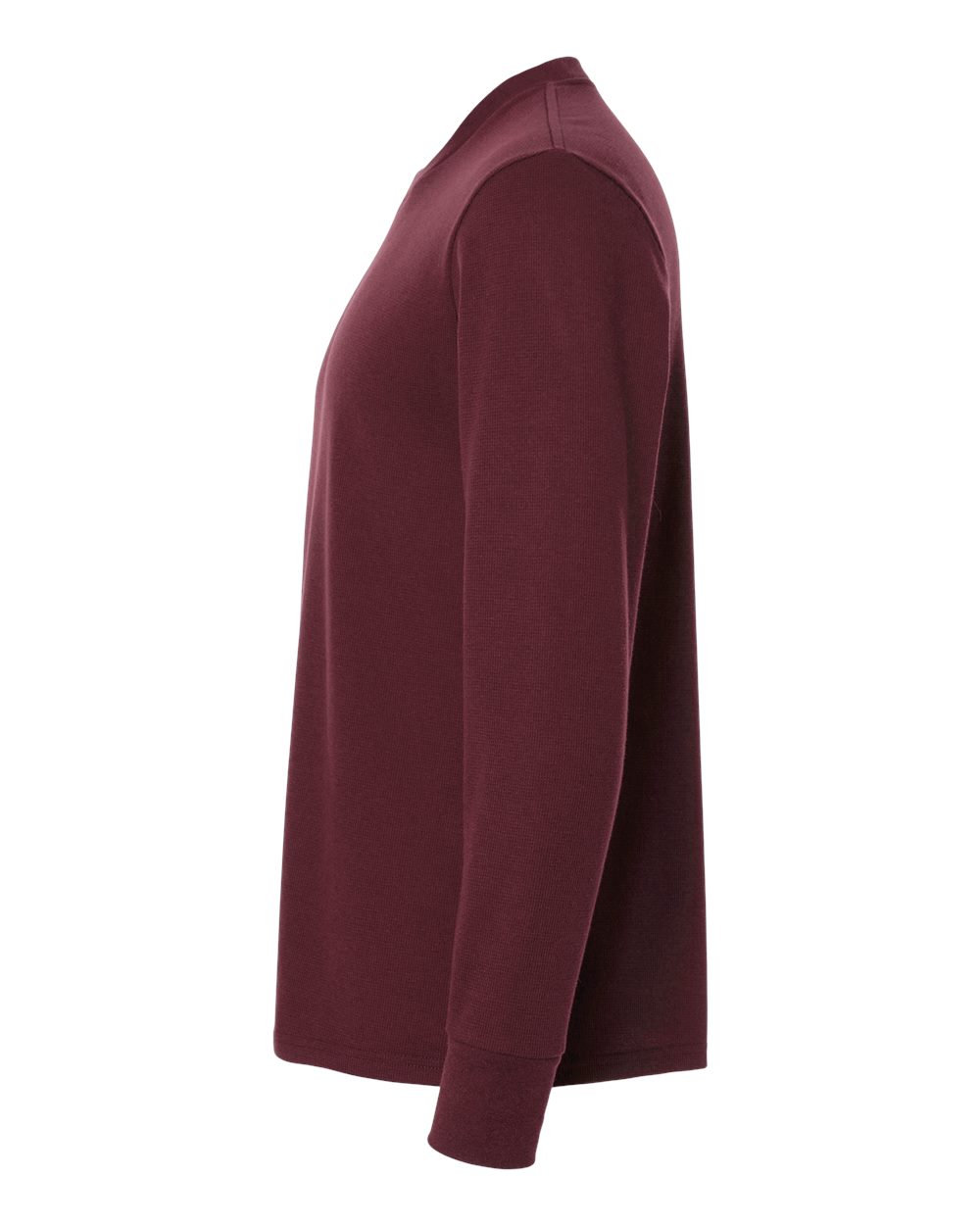 Left View of Maroon Unisex Ideal Thermal Long Sleeve T-Shirt - 8211