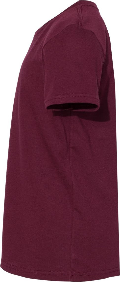 Left View of Maroon Youth Jersey Tee - 3001Y