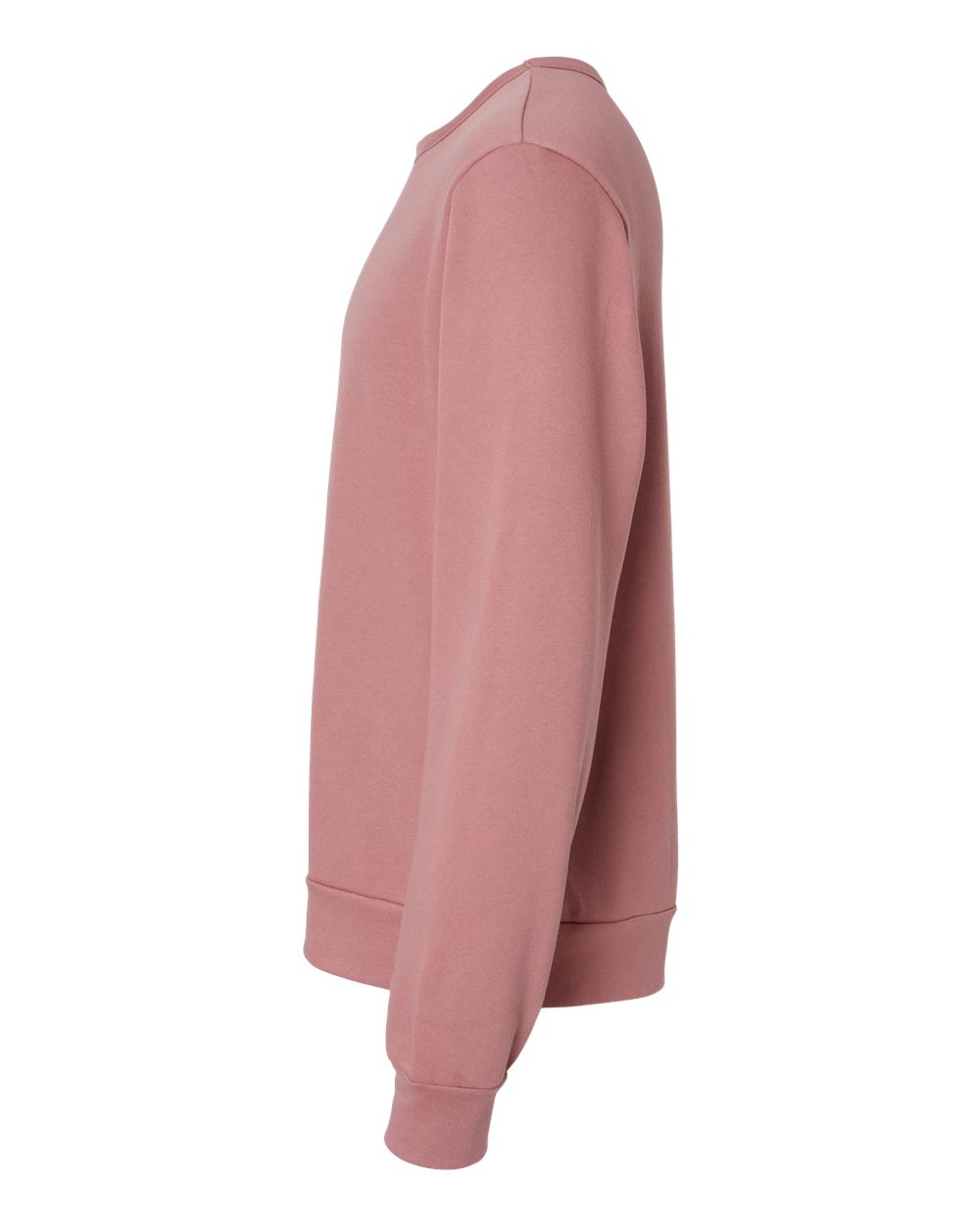 Left View of Mauve Sponge Fleece Classic Crewneck Sweatshirt - 3911