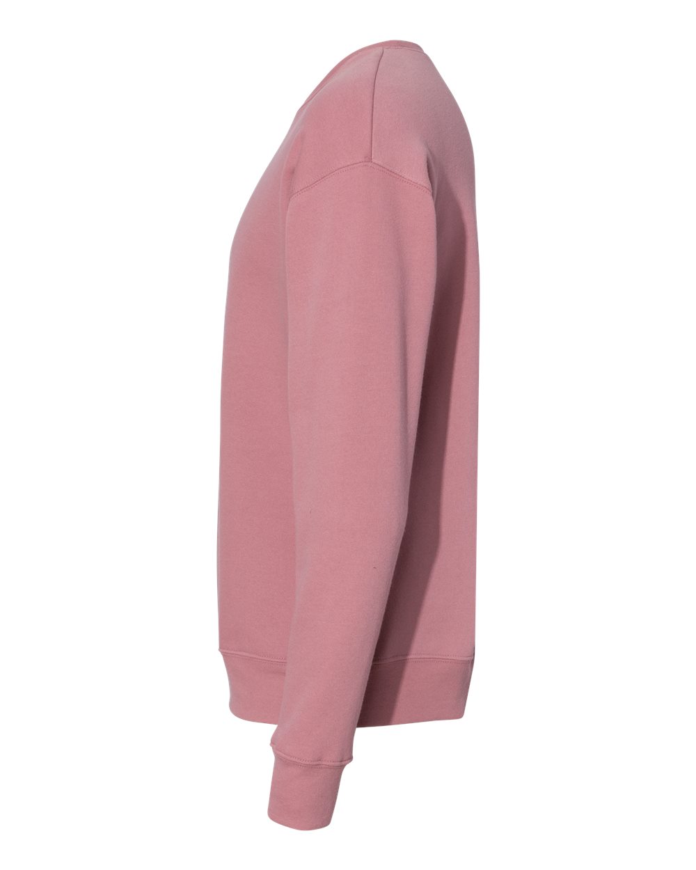 Left View of Mauve Sponge Fleece Drop Shoulder Crewneck Sweatshirt - 3945