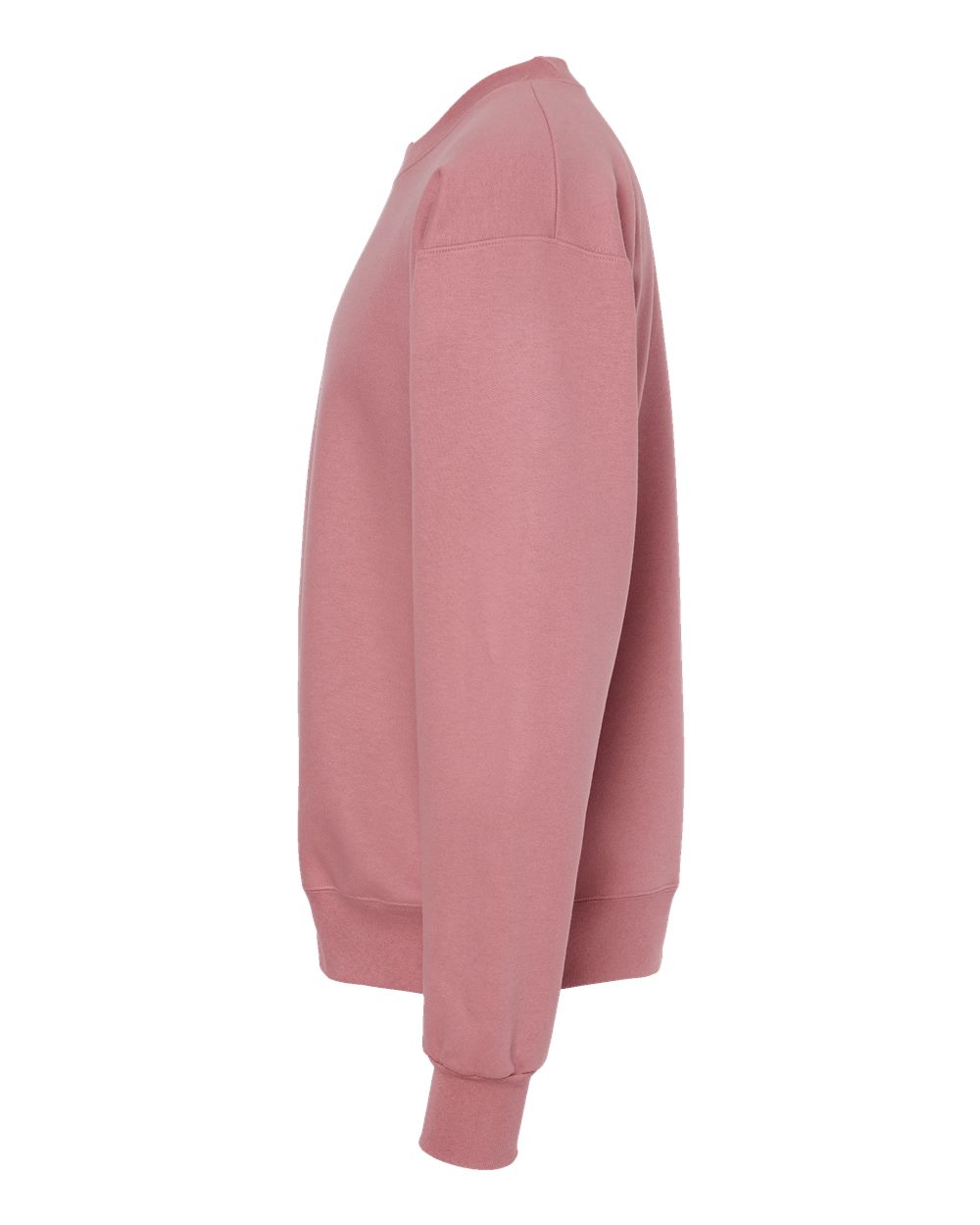 Left View of Mauve Ultimate Cotton® Crewneck Sweatshirt - F260