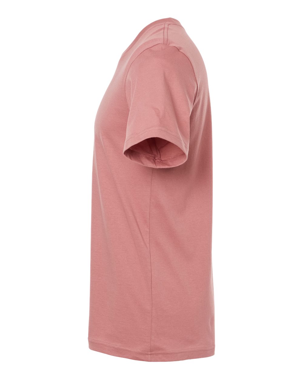 Left View of Mauve USA-Made Jersey Tee - 3001U