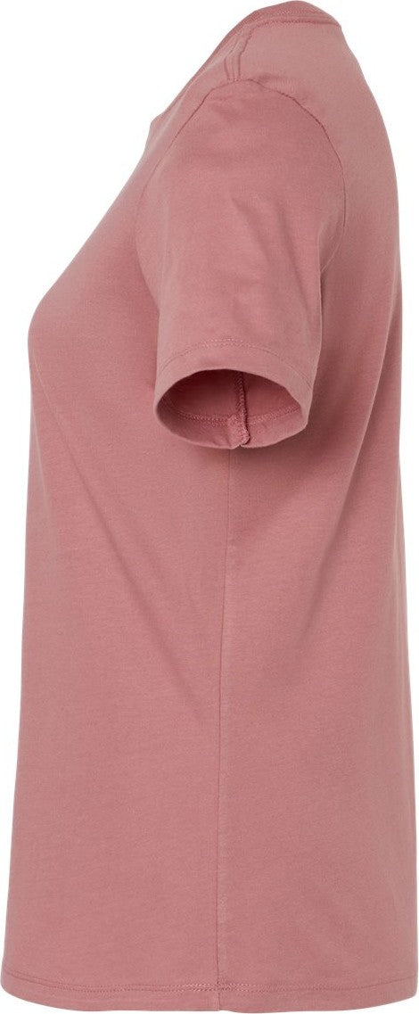 Left View of Mauve Women’s Relaxed Jersey Tee - 6400