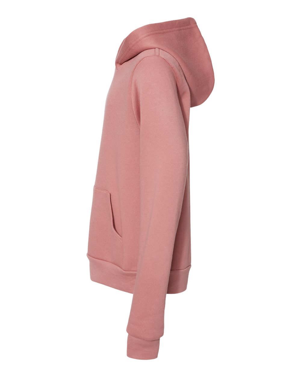 Left View of Mauve Youth Sponge Fleece Hoodie - 3719Y