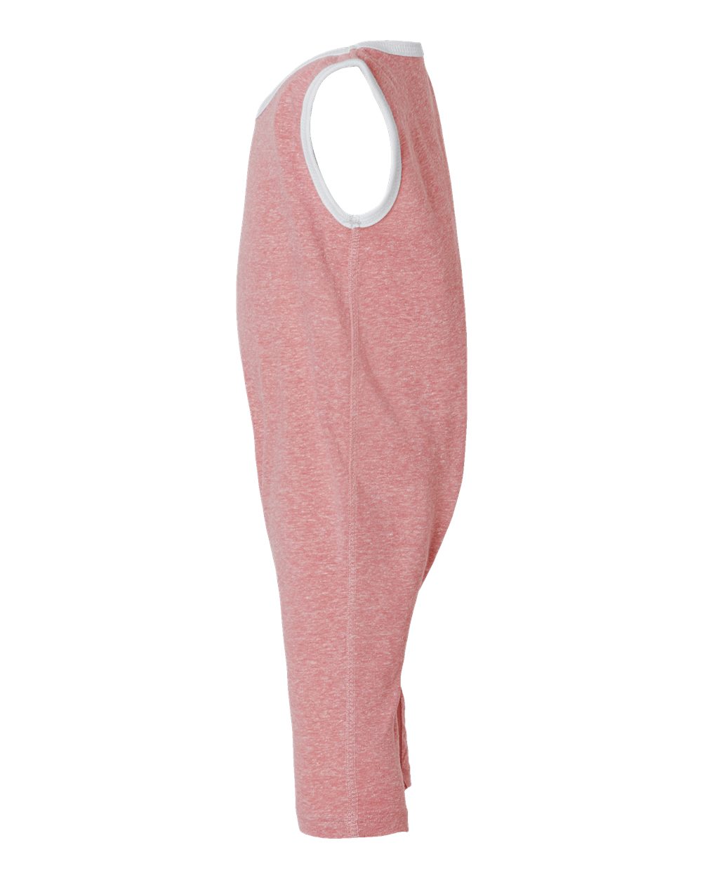 Left View of Mauvelous Melange Infant Harborside Mélange Tank Romper - 4492