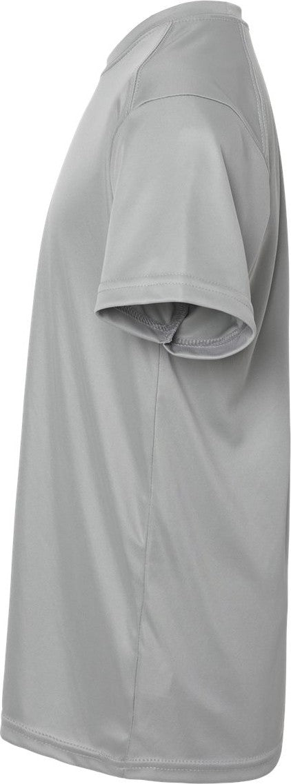 Left View of Medium Grey Youth Islander Performance T-Shirt - 208Y