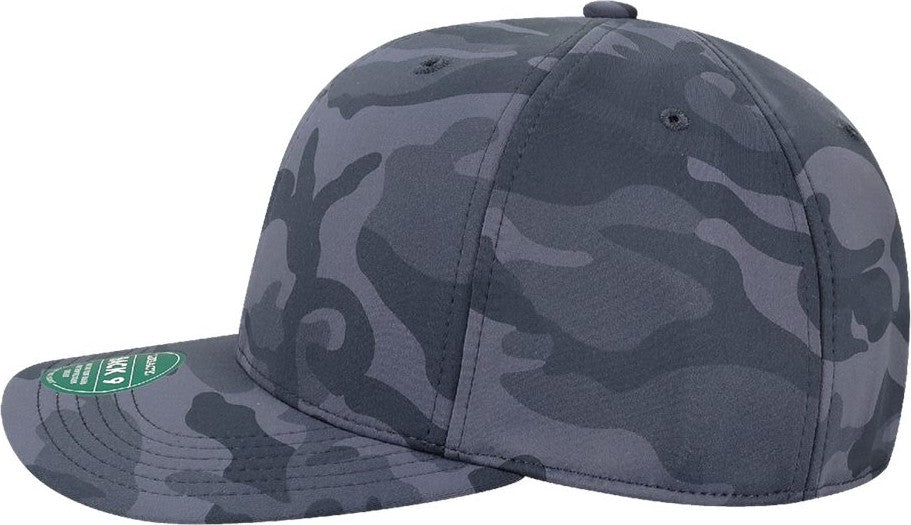 Left View of Midnight Camo Back Nine Cap - B9A