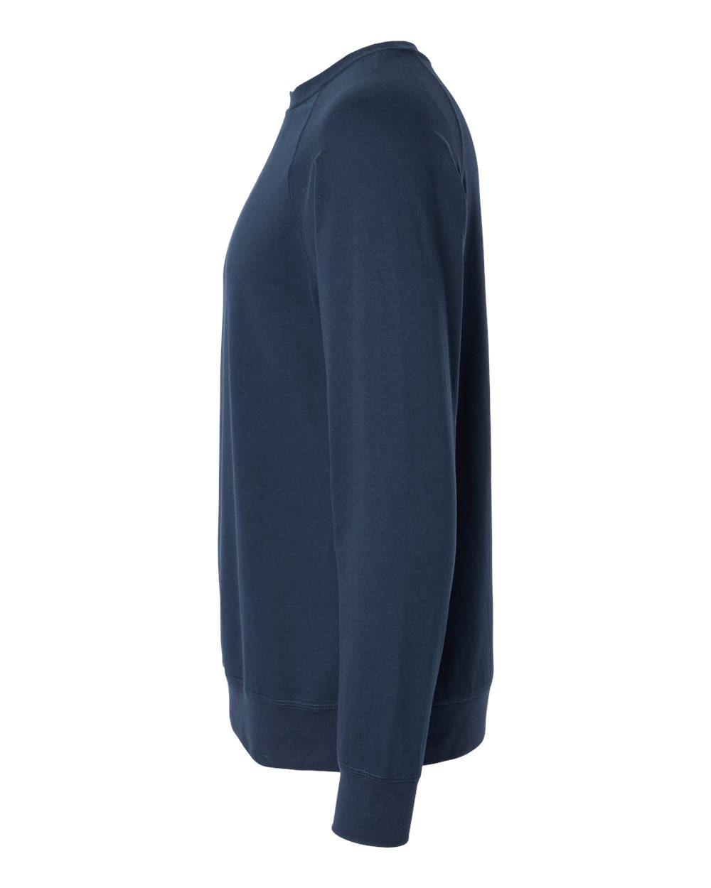Left View of Midnight Navy Laguna Raglan Crewneck Sweatshirt - 9000