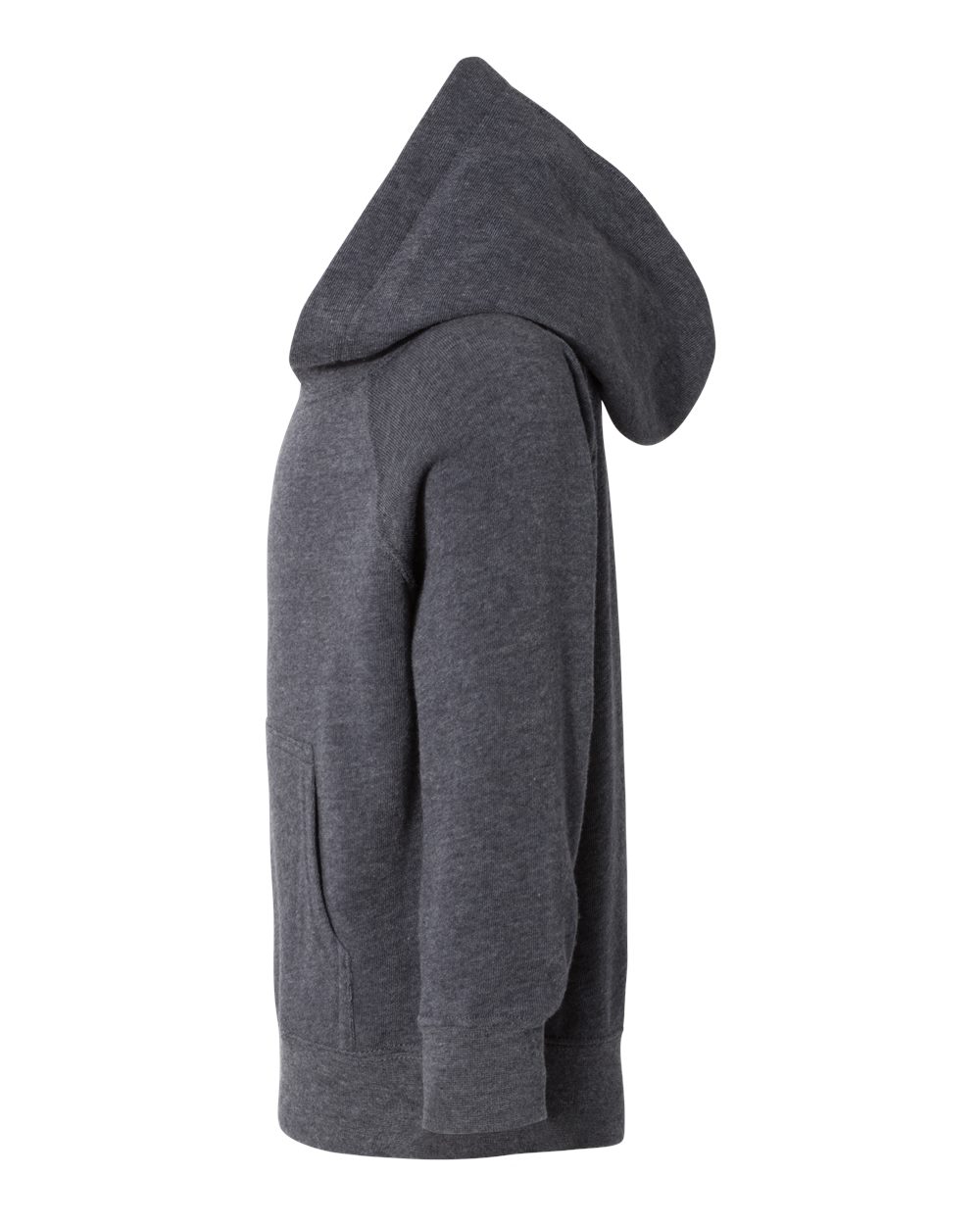 Left View of Midnight Navy Toddler Special Blend Hooded Raglan Sweatshirt - PRM10TSB