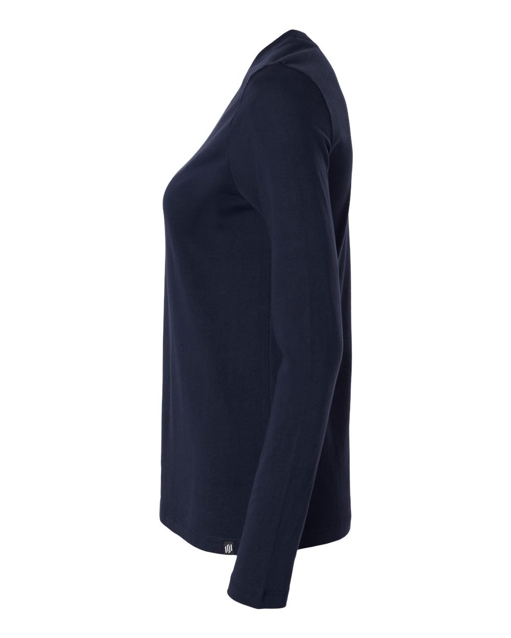 Left View of Midnight Navy Women's RegenX Cotton Underscrub Long Sleeve T-Shirt - W30002U