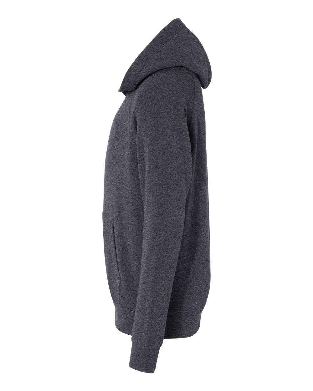 Left View of Midnight Navy Youth Lightweight Special Blend Raglan Hooded Sweatshirt - PRM15YSB