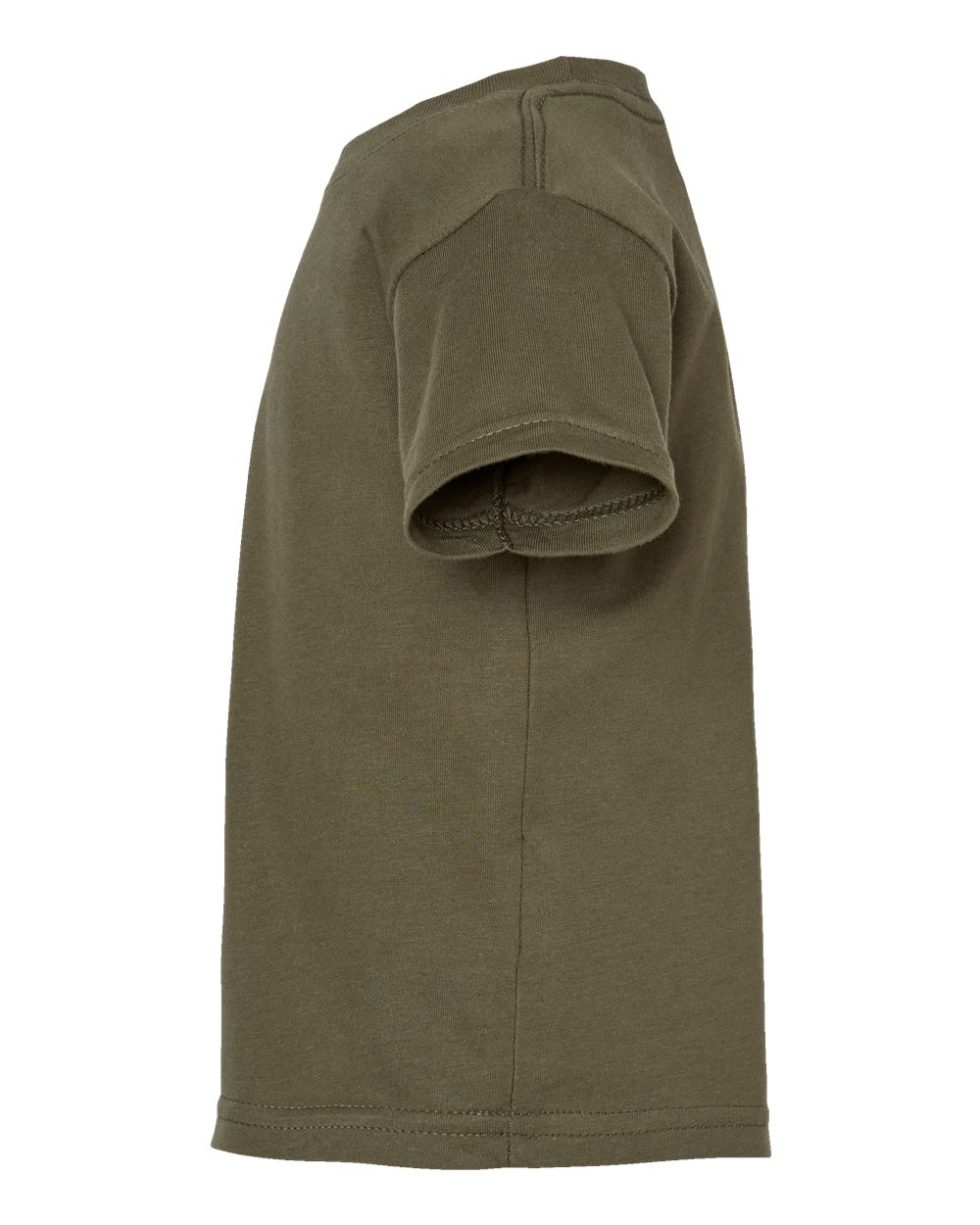 Left View of Military Green Infant Fine Jersey Tee - 3322