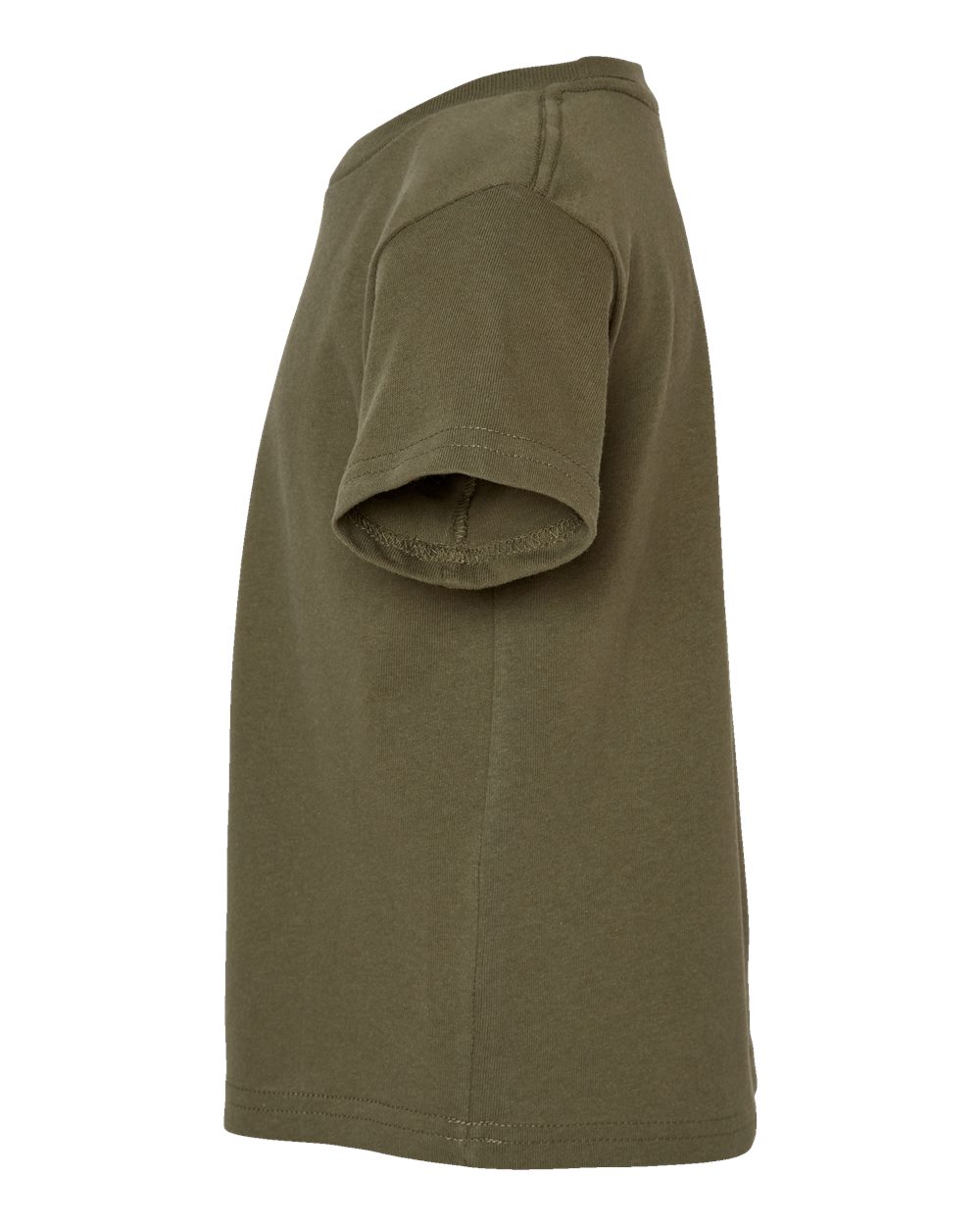 Left View of Military Green Juvy Youth Short Sleeve T-Shirt - 3301J