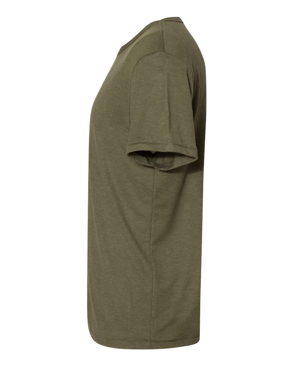 Left View of Military Green Triblend Modal Triblend T-Shirt - MO100