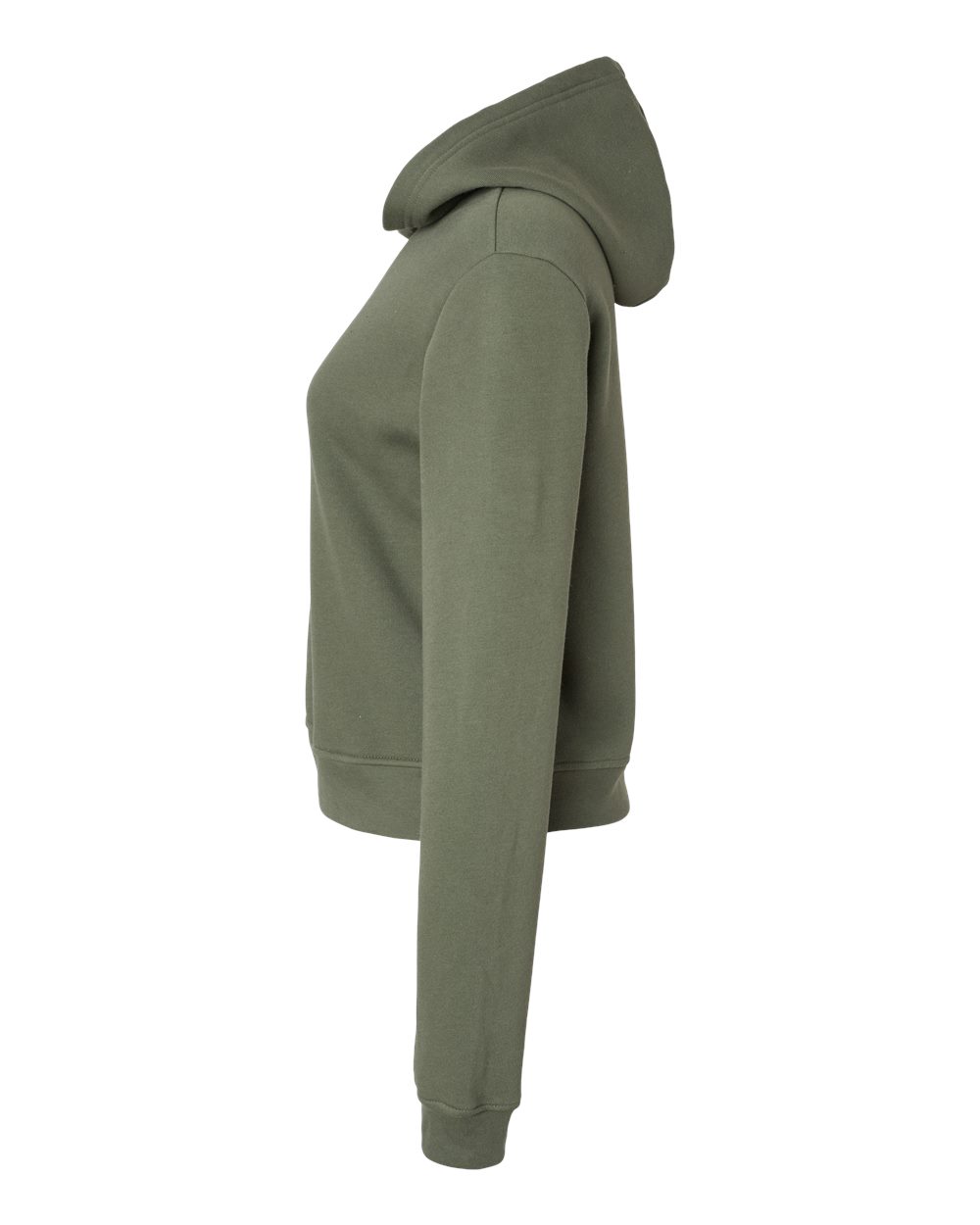 Left View of Military Green Women's Classic Hoodie - 7519