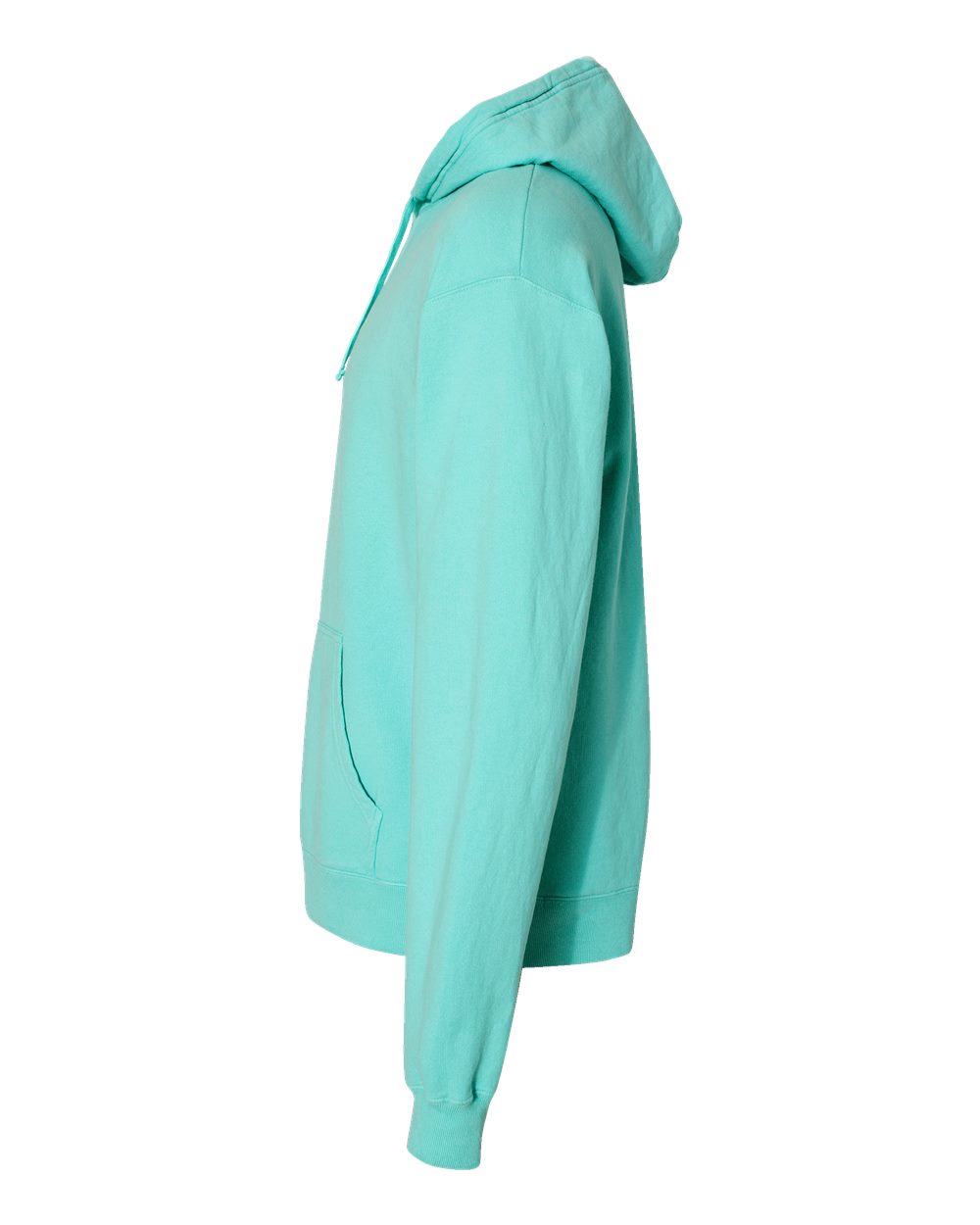 Left View of Mint Garment-Dyed Hooded Sweatshirt - GDH450