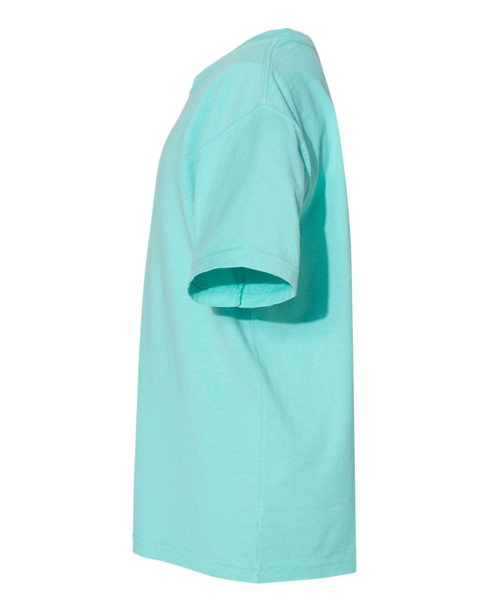 Left View of Mint Garment-Dyed Youth T-Shirt - GDH175