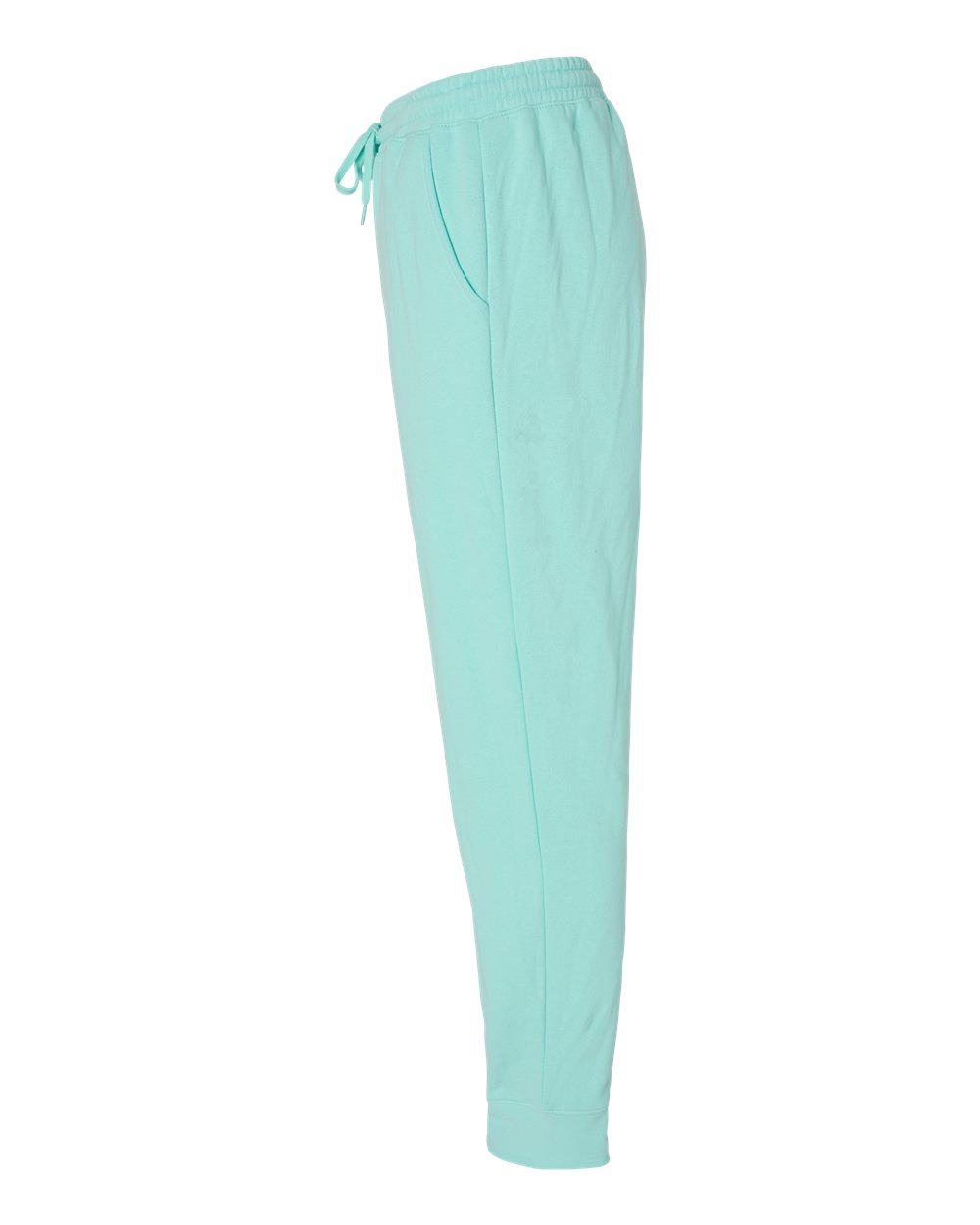 Left View of Mint Midweight Fleece Pants - IND20PNT
