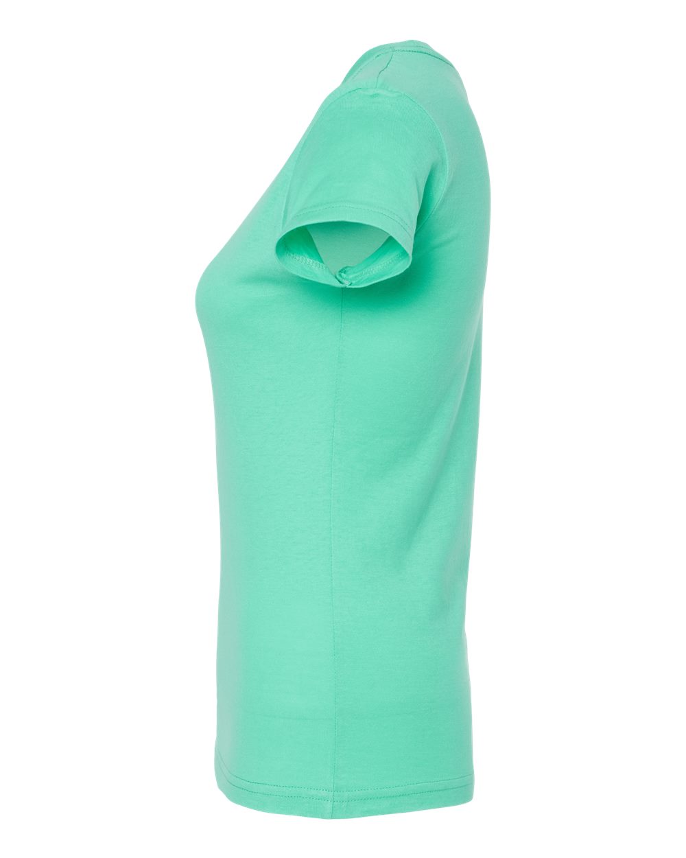 Left View of Mint Women's Fine Jersey Slim Fit T-Shirt - 213