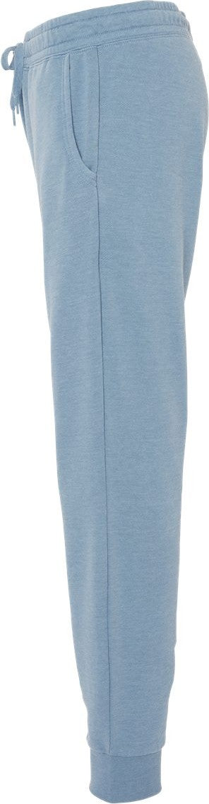Left View of Misty Blue Women's California Wave Wash Sweatpants - PRM20PNT