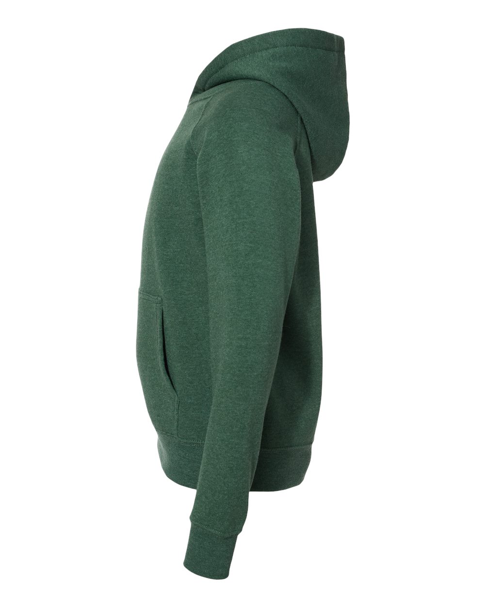 Left View of Moss Youth Lightweight Special Blend Raglan Hooded Sweatshirt - PRM15YSB