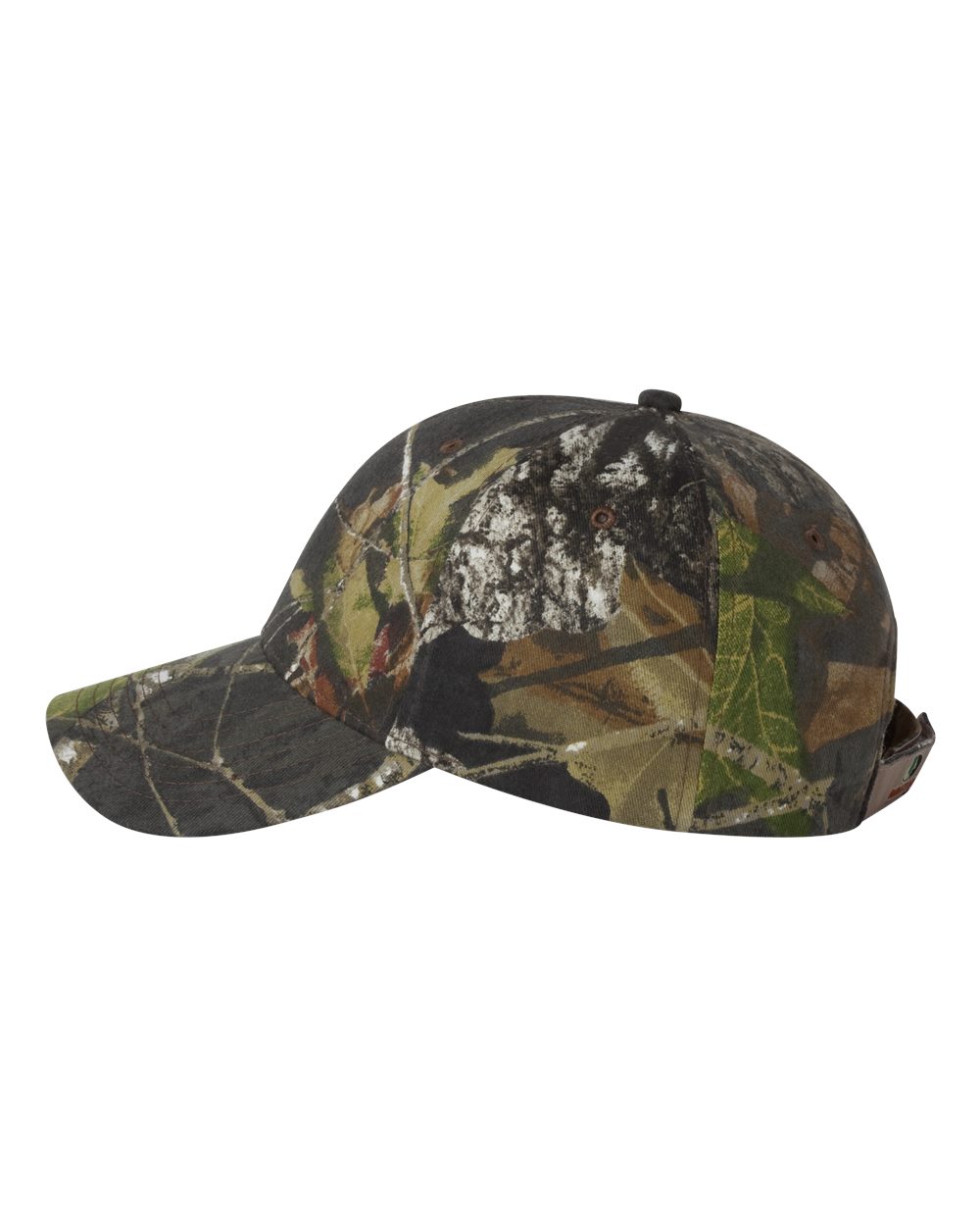 Left View of Mossy Oak BreakUp Licensed Camo Hook-and-Loop Cap - LC15V
