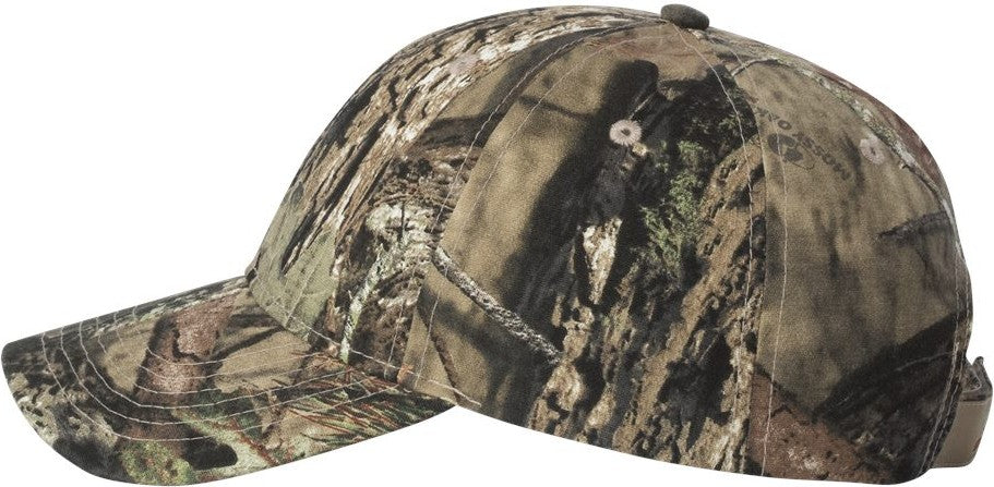 Left View of Mossy Oak Country Licensed Camo Hook-and-Loop Cap - LC15V