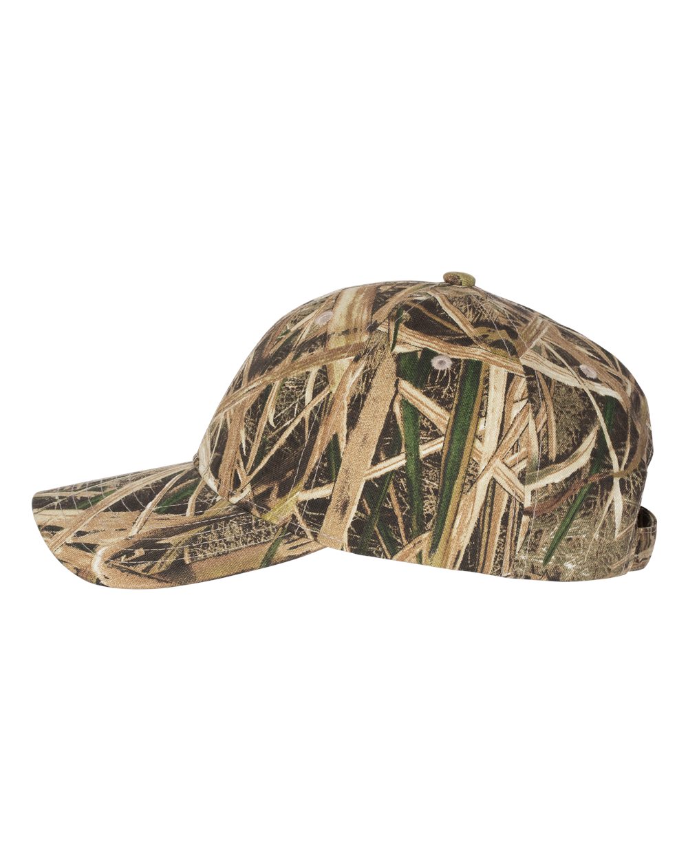 Left View of Mossy Oak Shadow Grass Blades Licensed Camo Cap - LC10
