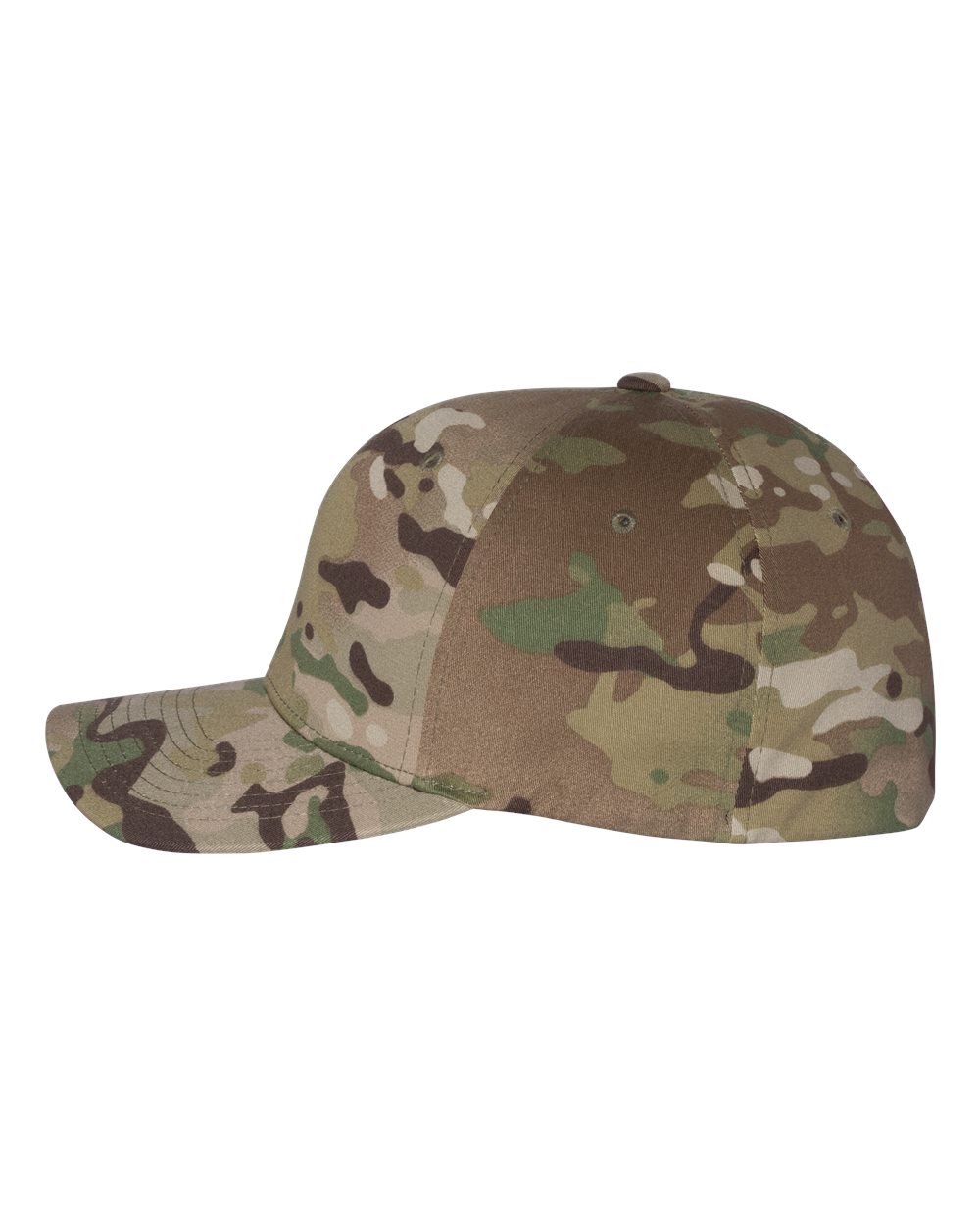 Left View of Multicam Green Cotton Blend Cap - 6277
