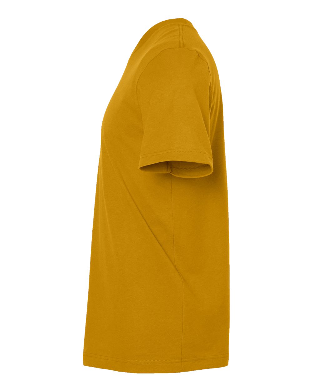 Left View of Mustard Combed Cotton T-Shirt - 602