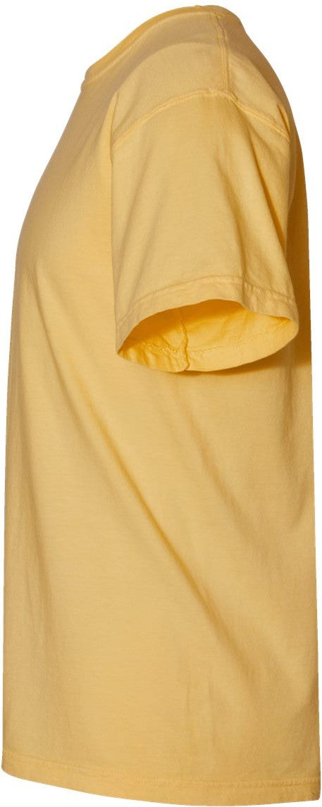 Left View of Mustard Garment-Dyed Heavyweight T-Shirt - 1717