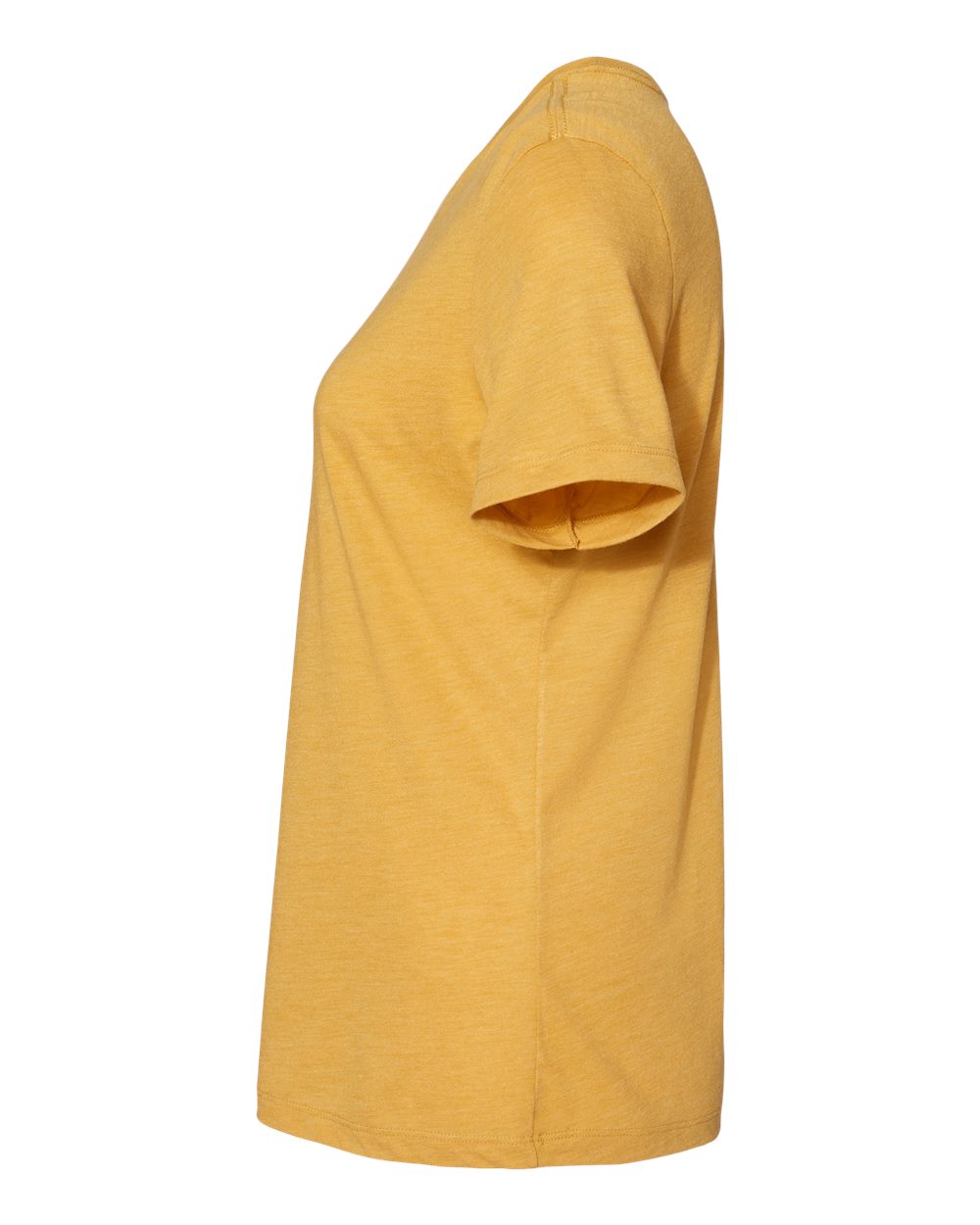 Left View of Mustard Triblend Women’s Relaxed Fit Triblend Tee - 6413