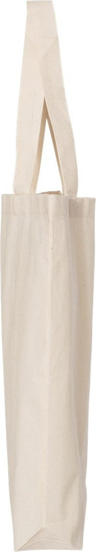 Left View of Natural 12L Economical Tote - QTBG