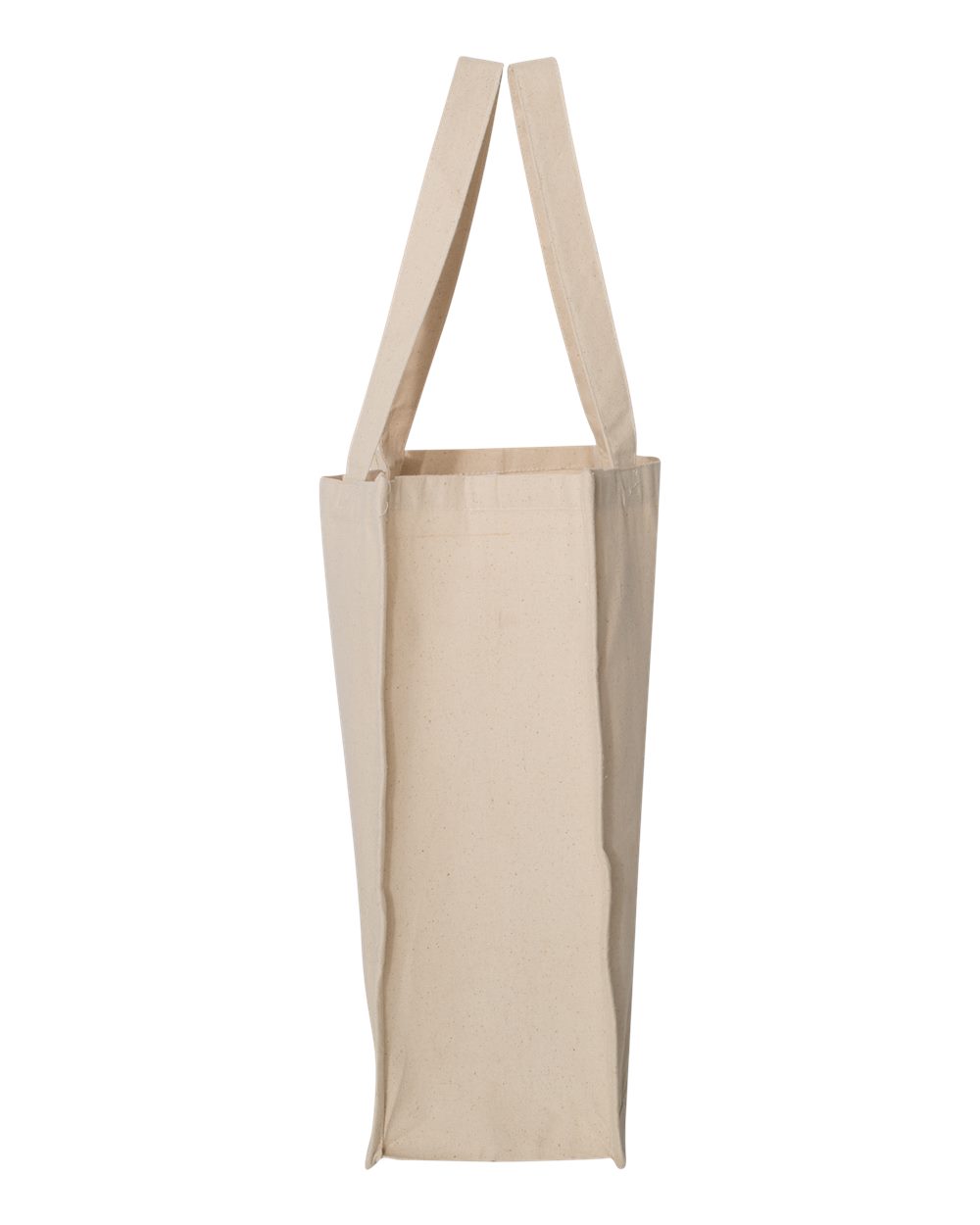 Left View of Natural 27L Jumbo Shopping Bag - Q125400