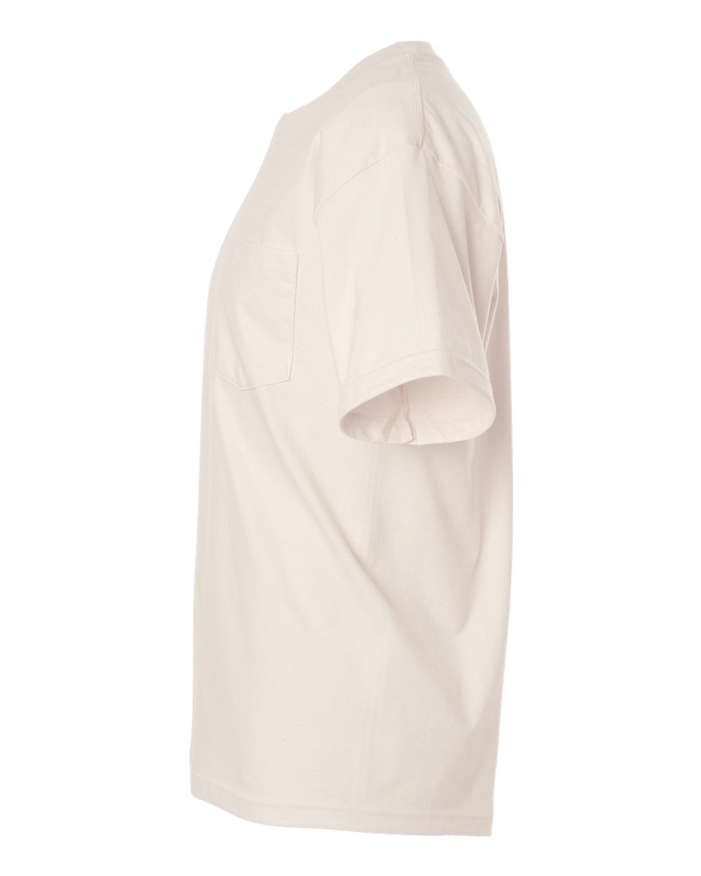Left View of Natural Beefy-T® Pocket T-Shirt - 5190