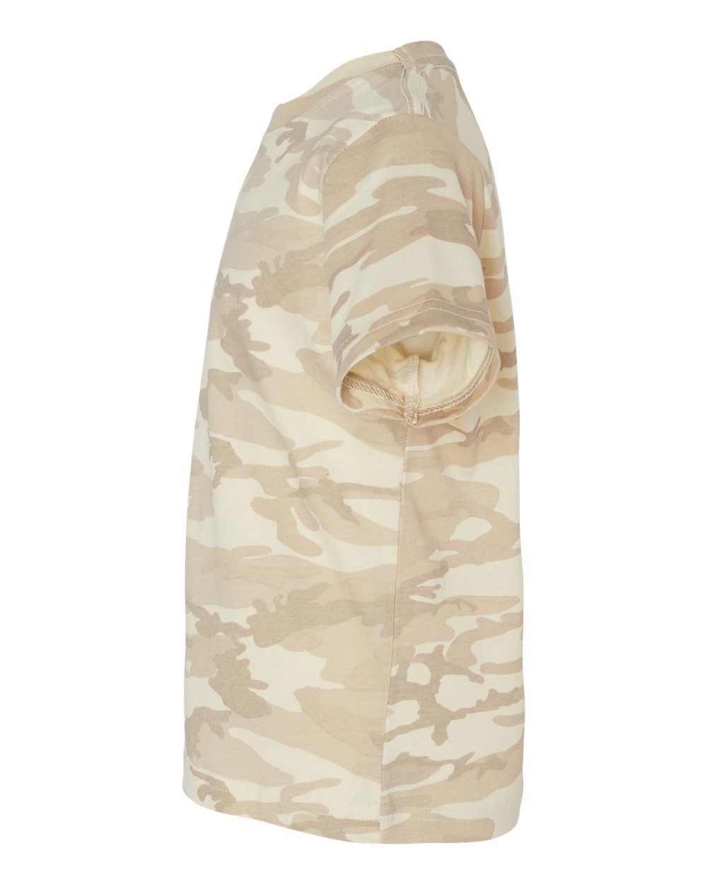 Left View of Natural Camo Toddler Fine Jersey Tee - 3321