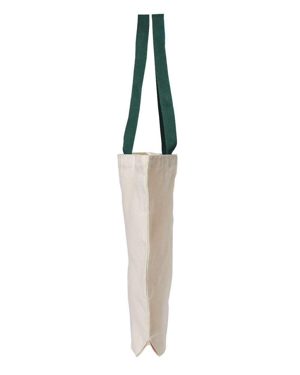Left View of Natural/ Forest Natural Tote with Contrast-Color Handles - 8868