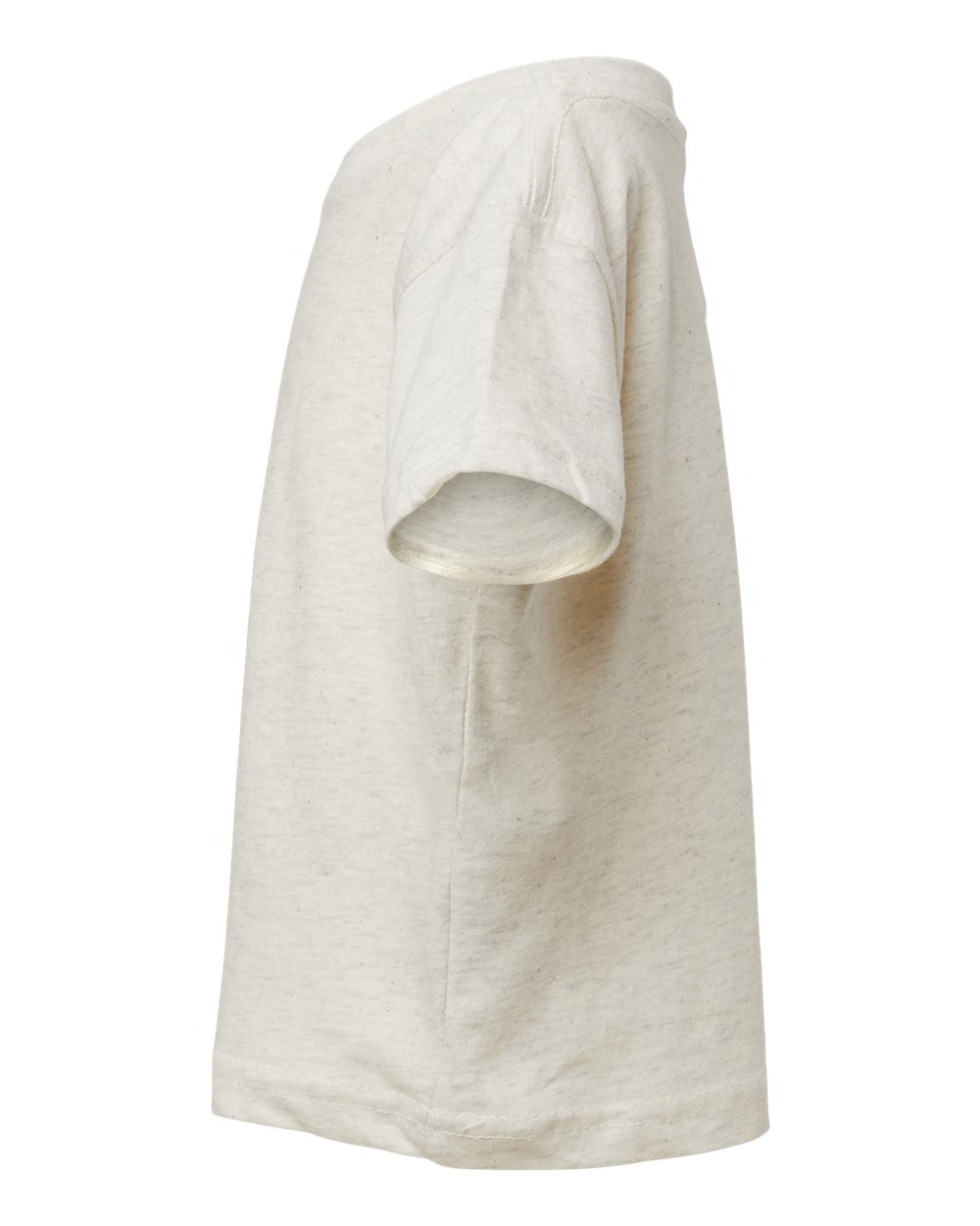 Left View of Natural Heather Infant Fine Jersey Tee - 3322