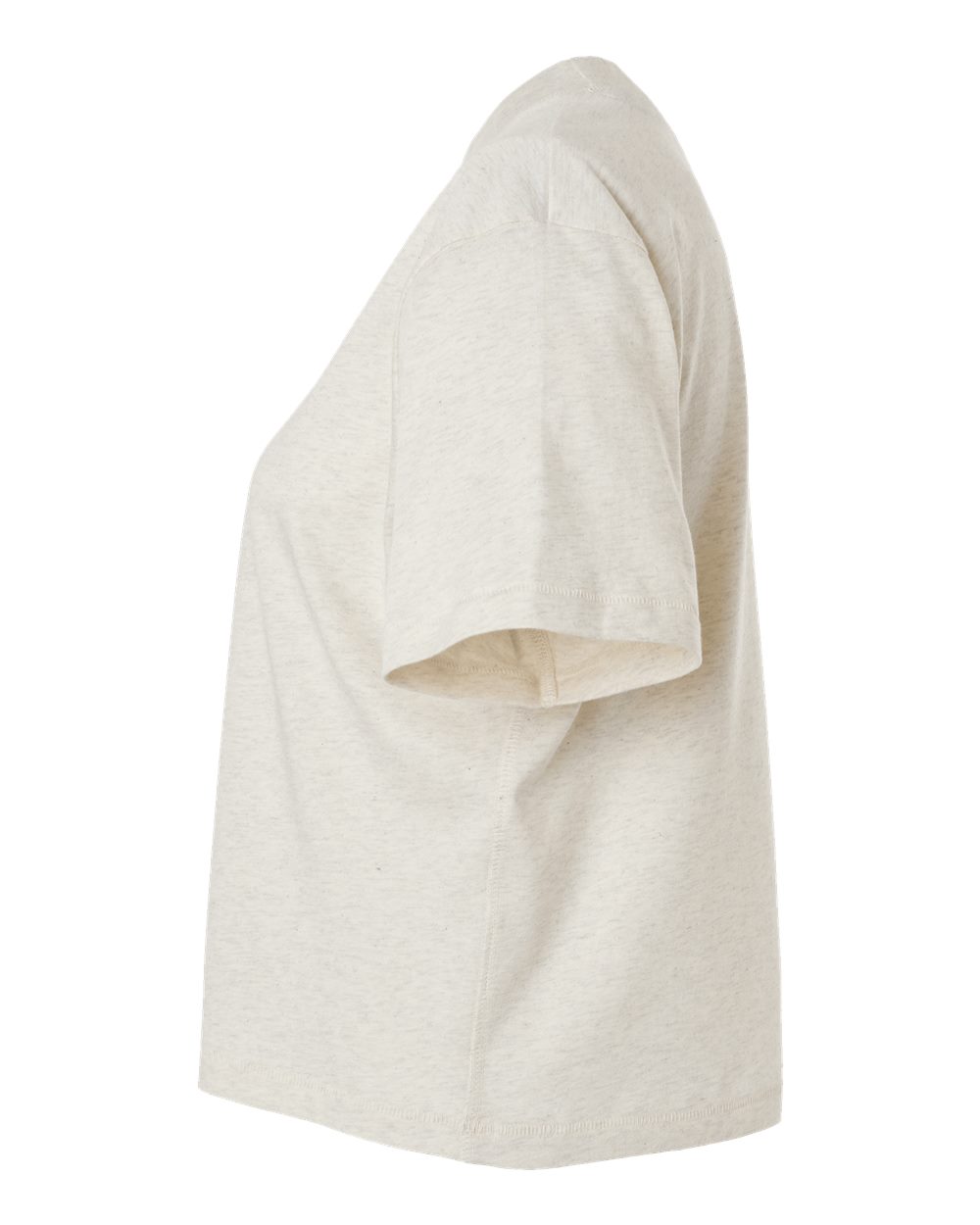Left View of Natural Heather Women's Boxy Tee - 3518