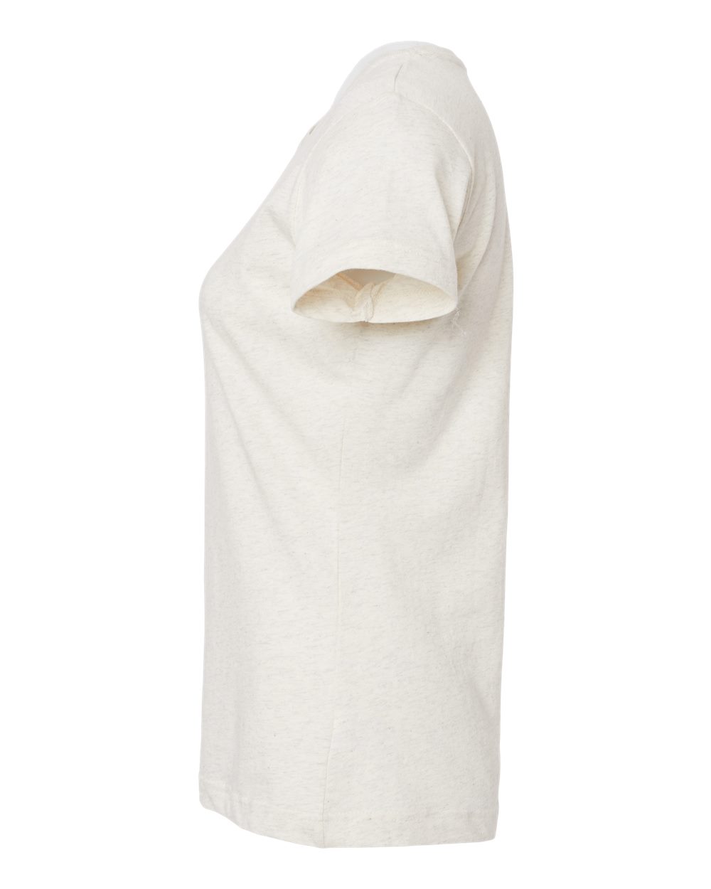 Left View of Natural Heather Women's Fine Jersey Tee - 3516
