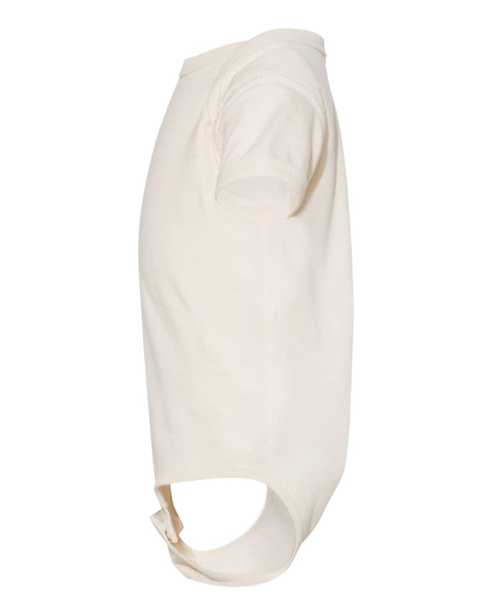 Left View of Natural Infant Fine Jersey Bodysuit - 4424