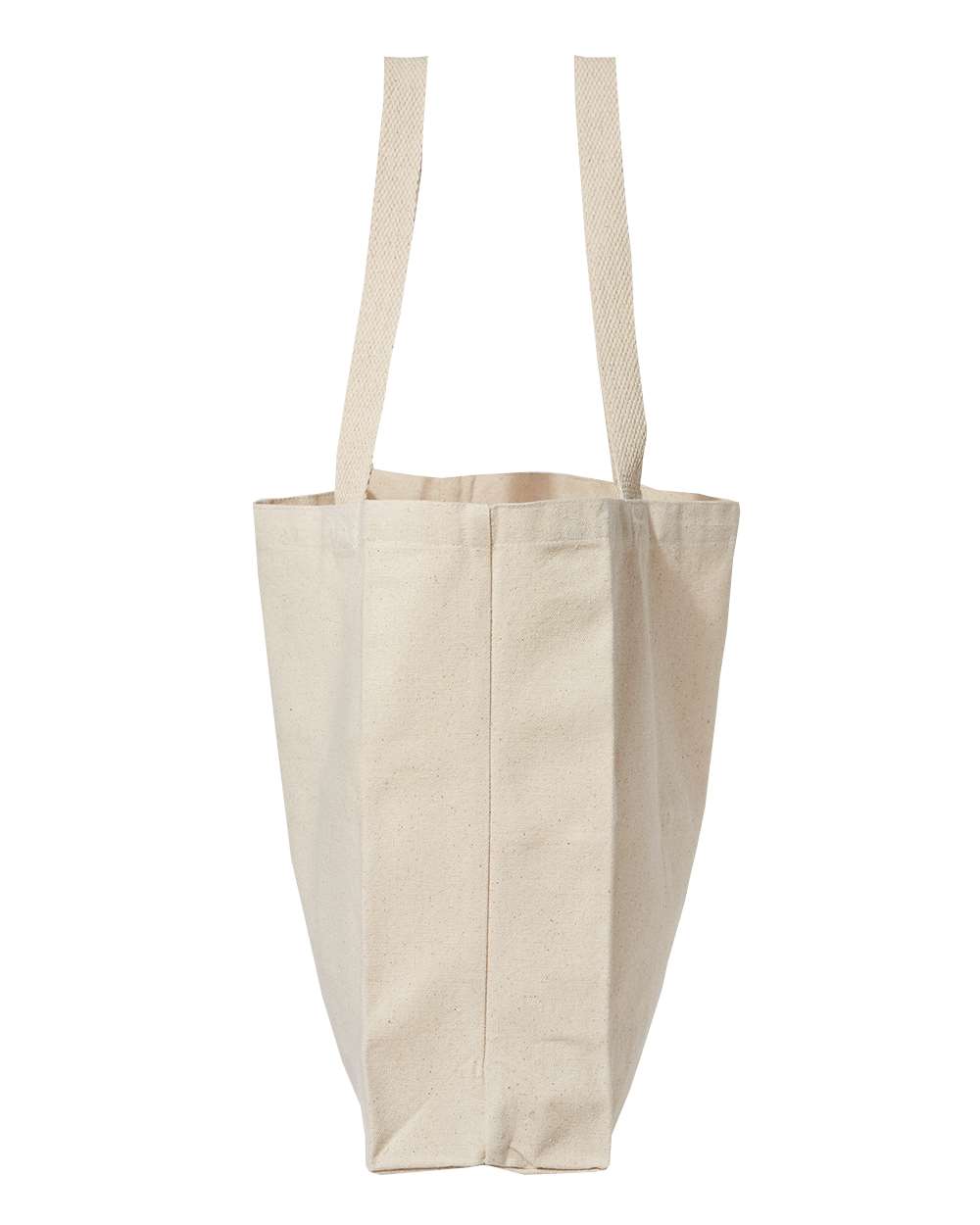 Left View of Natural Isabella Tote - 8503