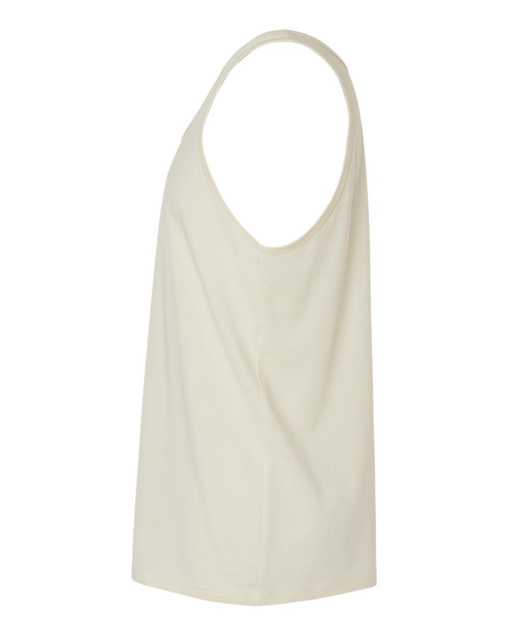 Left View of Natural Jersey Tank - 3480