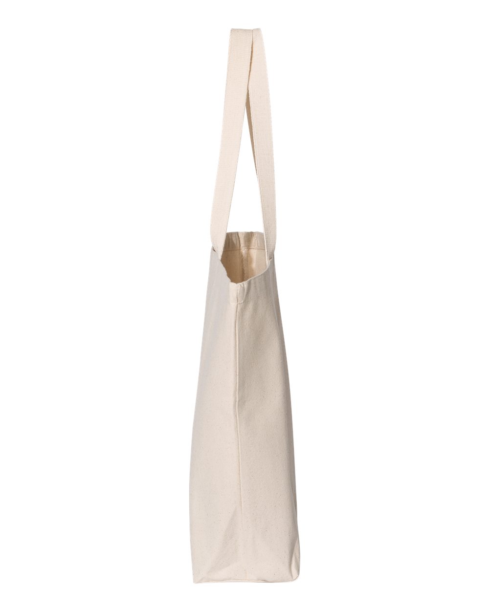 Left View of Natural Jumbo Tote - OAD108