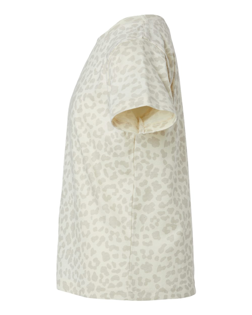 Left View of Natural Leopard Toddler Fine Jersey Tee - 3321