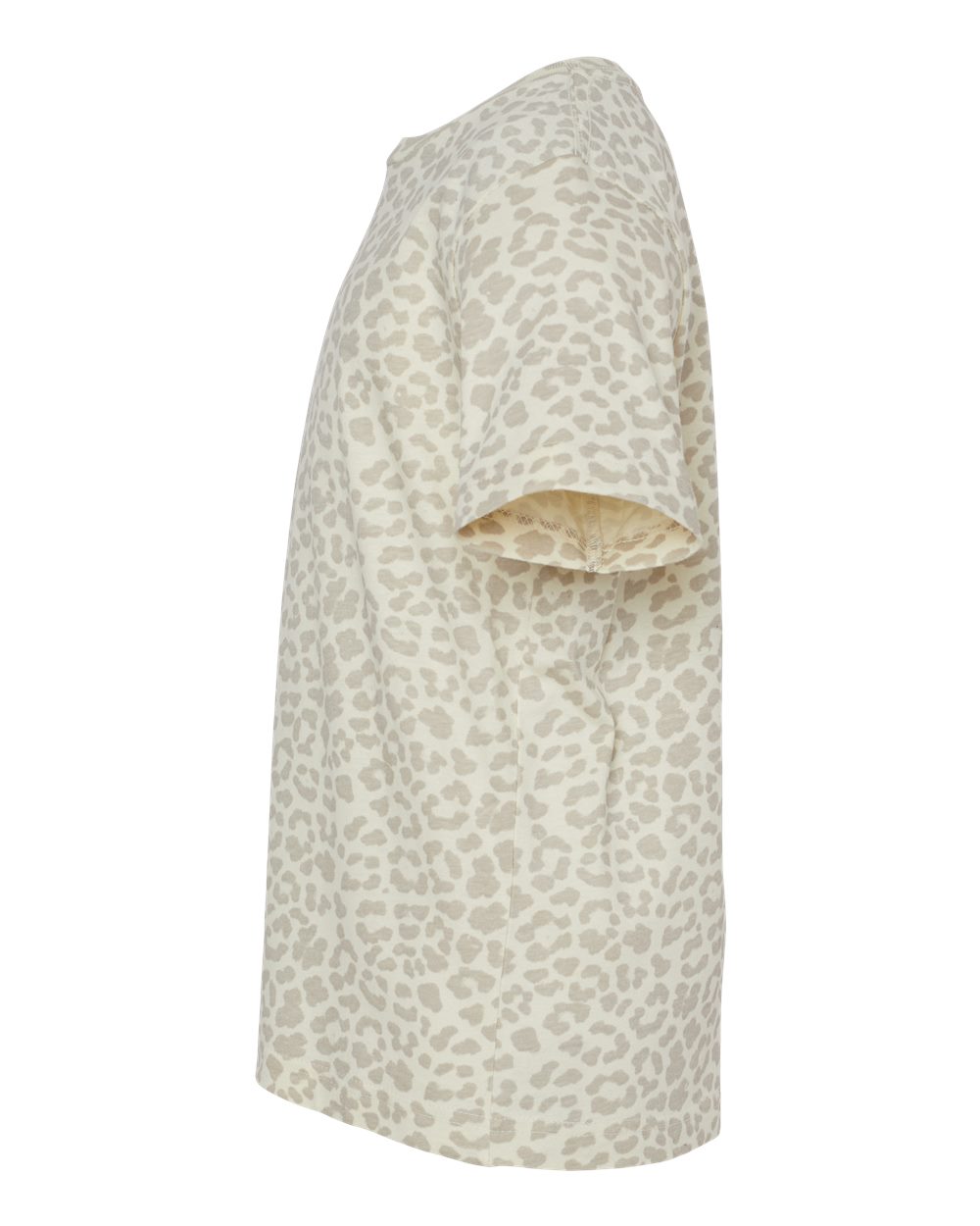Left View of Natural Leopard Youth Fine Jersey Tee - 6101