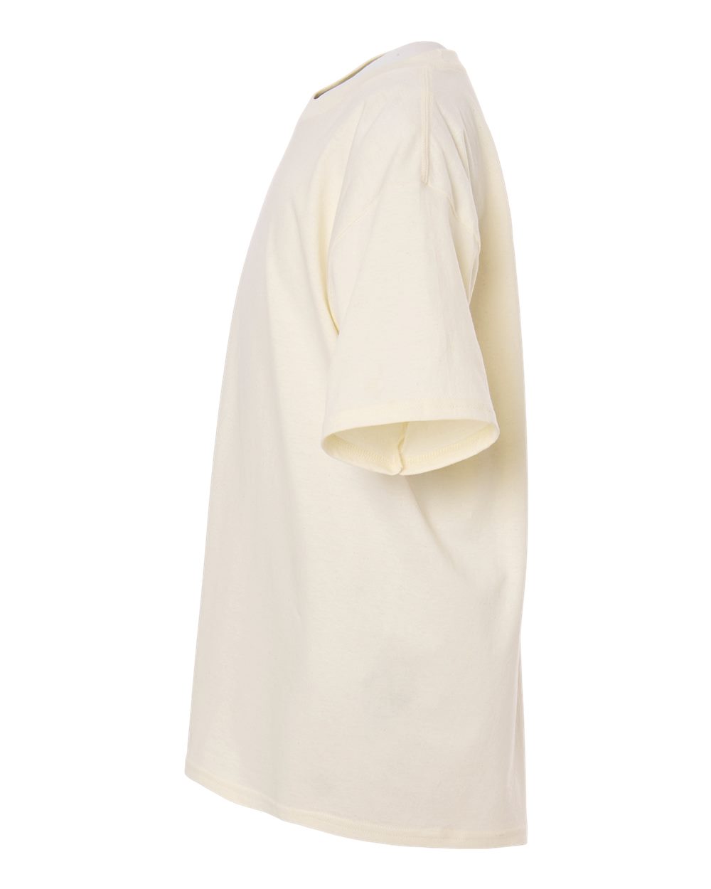 Left View of Natural Light Cotton Youth T-Shirt - 3000B