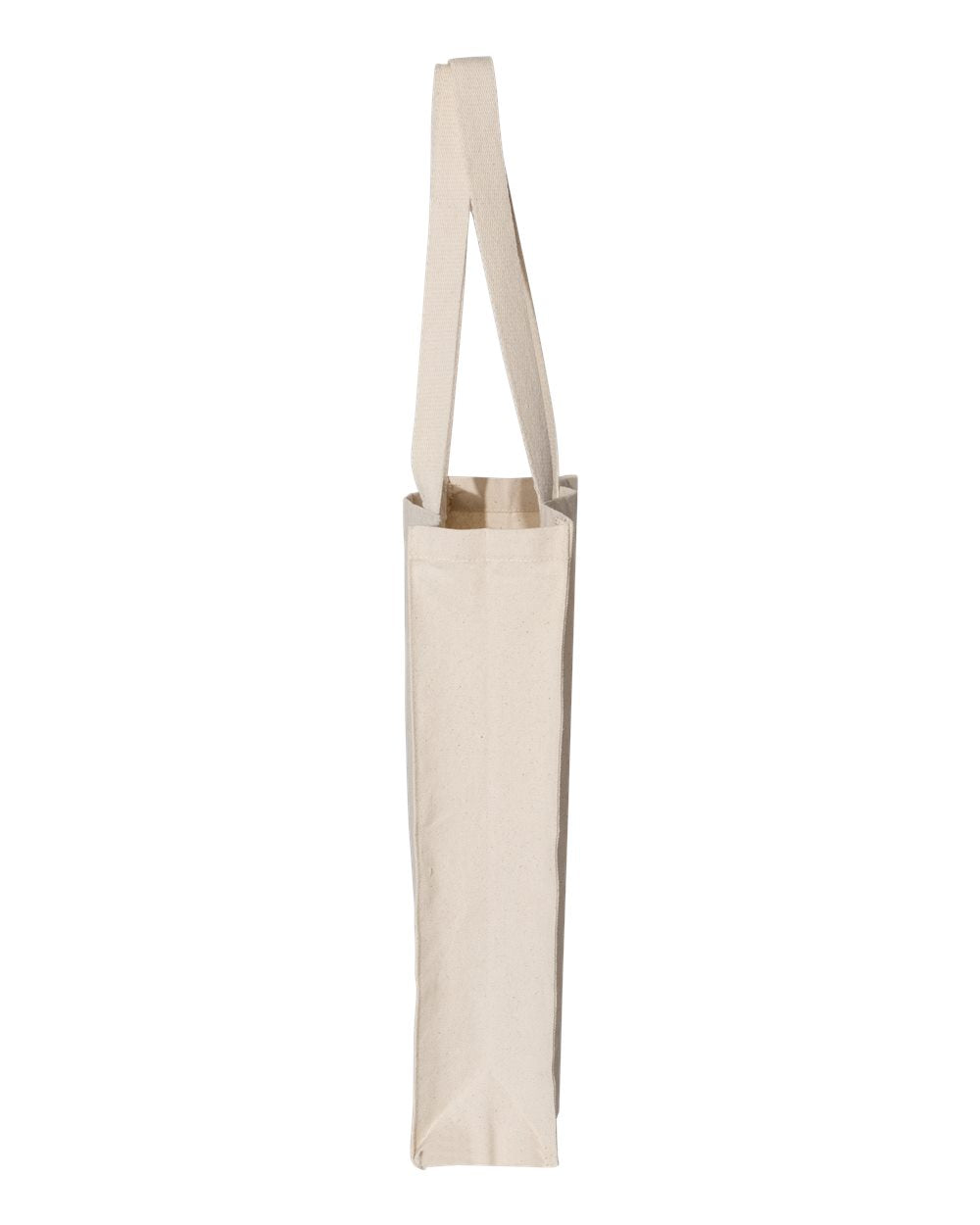 Left View of Natural Promotional Shopper Tote - OAD100